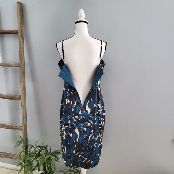 Donna Ricco Floral Pattern Spaghetti Strapped Dress 12 - Picture 3 of 8